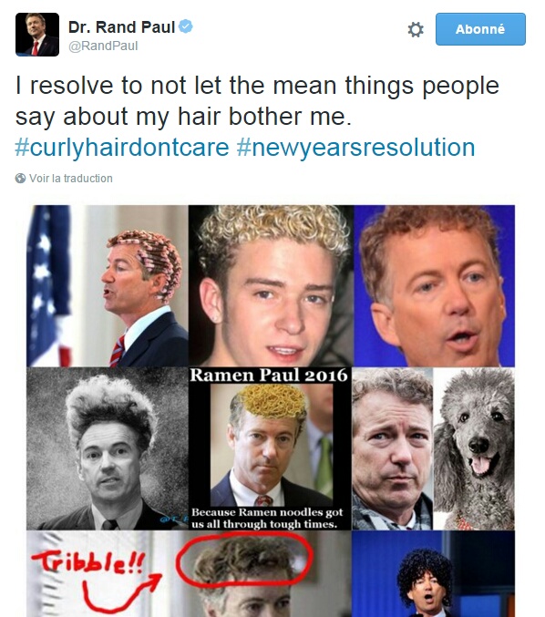 Traduction: Je décide de ne plus laisser les choses méchantes que les gens disent sur ma coiffure me déranger.