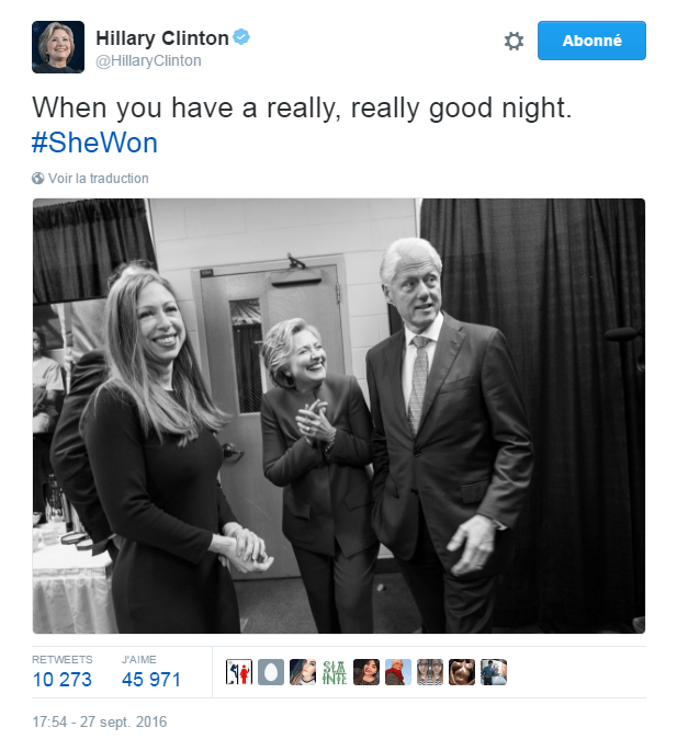 Traduction: Lorsque vous passez une très, très bonne soirée.