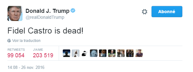 Traduction: Fidel Castro est mort!