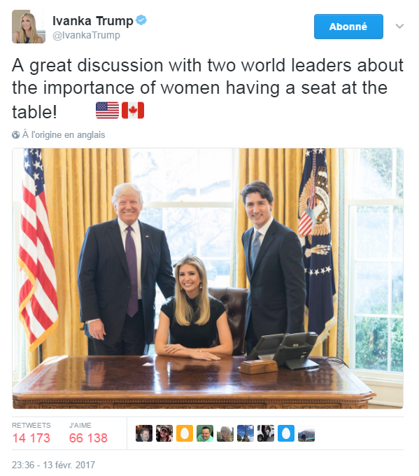 Traduction: Une discussion importante avec deux leaders au sujet de l'importance pour les femmes d'avoir une place à la table!